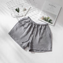 Summer Couple Sleep Pants Cotton Crepe Nightwear for Men and Women Pajama Shorts Elastic Waist Sleep Bottoms Sleeping Shorts