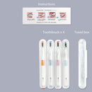 Doctor B Toothbrush Bass Method Sandwish-bedded better Brush Wire 4Colors Including 1 Travel Box For Smart Home