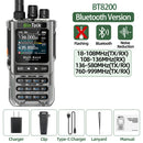 BinTolk BT8200 Walkie Talkie Long Range 10W Tri Power Full Band Wireless Bluetooth Phone Programming Noise Reduction Ham Radio