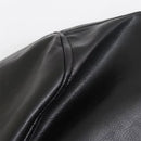 Aero-Chic Sculpted Faux Leather Pilot Jacket
