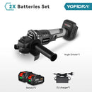 YOFIDRA 1200W 125MM Brushless Electric Angle Grinder Handheld Cordless Polishing Cutting Power Machine For 21V 18V Battery