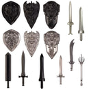 Medieval MOC Weapon Figure Accessories Building Blocks Soldiers Sword Shield Bow Arrow Trident Hammer Axe Spear Brick Kid Toy