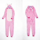 MINISO Stitch Winter Adult Animal Pink Blue Stitch Pajama Flannel Onesie Cosplay Homewear Christmas Pyjamas With Zipper Kigurumi