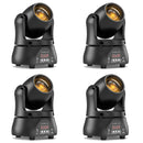 Yiflamefly 4Pcs 40W Mini Beam Moving Head Light Stage Light Standard DMX512 13CH for Concert Party Weddings Nightclub Dance Hall