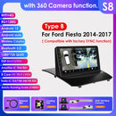 Hizpo Smart Car Systems Radio for Ford Fiesta MK7 2009-2017 Car Multimedia GPS 2din Autoradio Wireless CarPlay Android Auto WIFI