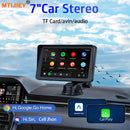 MTIJIEY Car Radio Wireless CarPlay Android Auto Multimedia Video Player 7" Portable Touch Screen With USB AUX