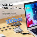 8-IN-1 Magnetic 2230 M.2 NVMe SSD Enclosure 10Gbps USB C Hub to HDMI-Compatible USB-C 3.2&USB-A 3.2 SD TF M.2 NVME SATA SSD Case