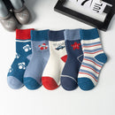 5 Pairs Cute Cartoon Newborn Infant Girl Soft Cotton Socks Winter Toddler Kids Baby Christmas Boy Accessories 0-2Y Miaoyoutong