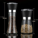 1pc Stainless Steel Pepper Grinder, Seasoning Bottle, Glass Seasoning Bottle, Grinder, Crusher