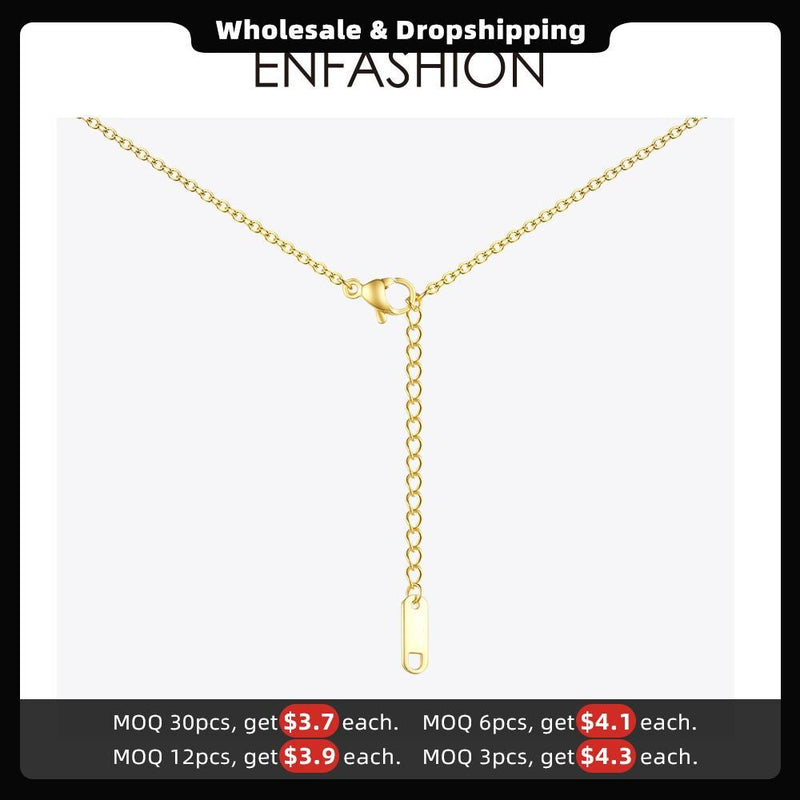 ENFASHION Cute Lock Choker Necklace Women Gold Color Stainless Steel Geometric Femme Pendant Necklaces Fashion Jewelry P193038