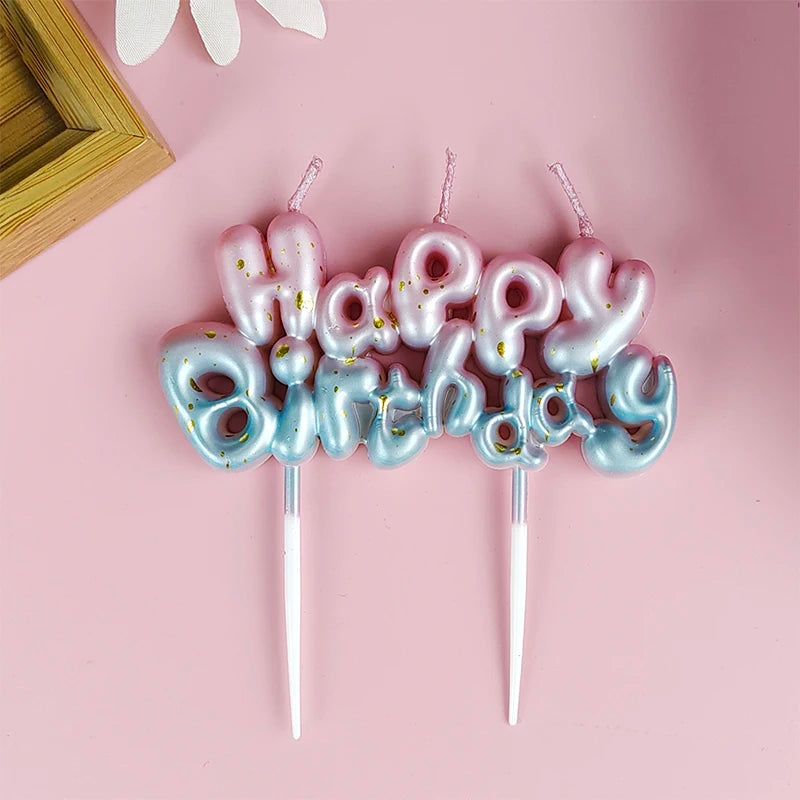 Happy Birthday Cake Decoration Happy Birthday Letter Candle Love Creative Birthday Cake Decoration