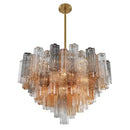 Amber Murano Glass Ceiling Chandelier Round for Dining Living Room Bedroom Modern Murano Glass Pendant Chandelier Light
