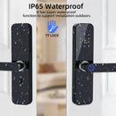 Aus Brasilien RAYKUBE F005 IP65 Wasserdichtes TT Lock Elektronisches Smart Türschloss mit Fingerabdruck/Karte/Passwort/APP Entriegelung