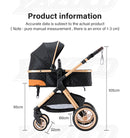 3-in-1 baby pram Travel system Lightweight pram from birth All-terrain baby pram Compact folding pram Summer