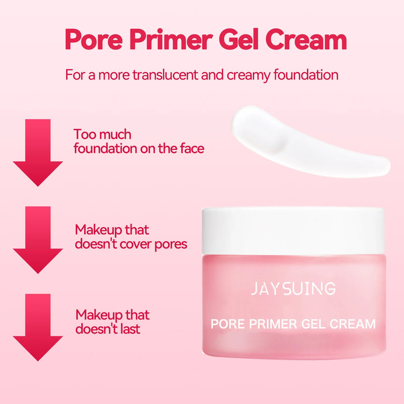 Pore Primer Gel Cream Pores Invisible Blurring Lasting Matte Make Up Oil Control Smoothing Fine Lines Brightening Base Concealer