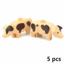 Figures Animal Building Block MOC City Goat Sheep Eagle Owl Panda Parrot Seagull Penguin Zoo Fram Accessories Bricks Toy Gift