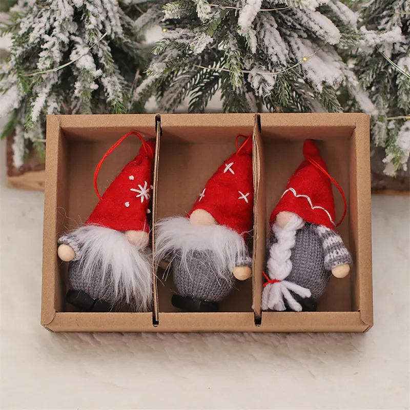 New Year 2024 Gifts Christmas Gnomes Angel Dolls Christmas Decorations for Home Navidad 2023 Xmas Tree Decor Stocking Ornaments