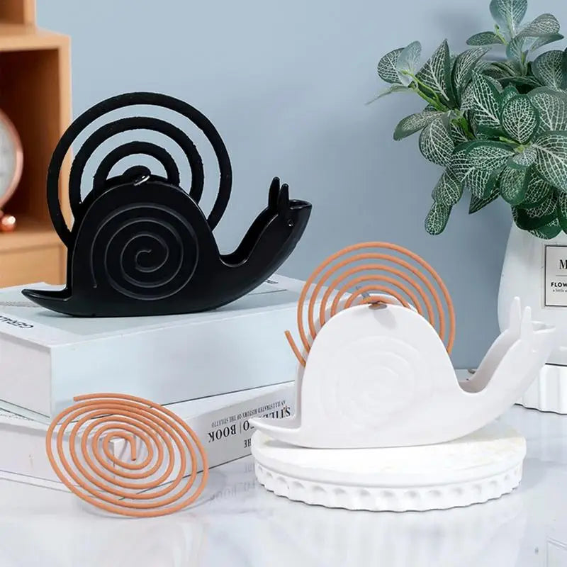 Incense Holder Fireproof Coil Burners Snail-shaped Incense Rack Coil Vertical Stand Creative Upside Down Incense Tray for room