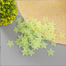 100Pcs Luminous 3D Stars Glow In The Dark Wall Stickers For Kids Baby Rooms Bedroom Ceiling Home Decor Fluorescent Star Stickers
