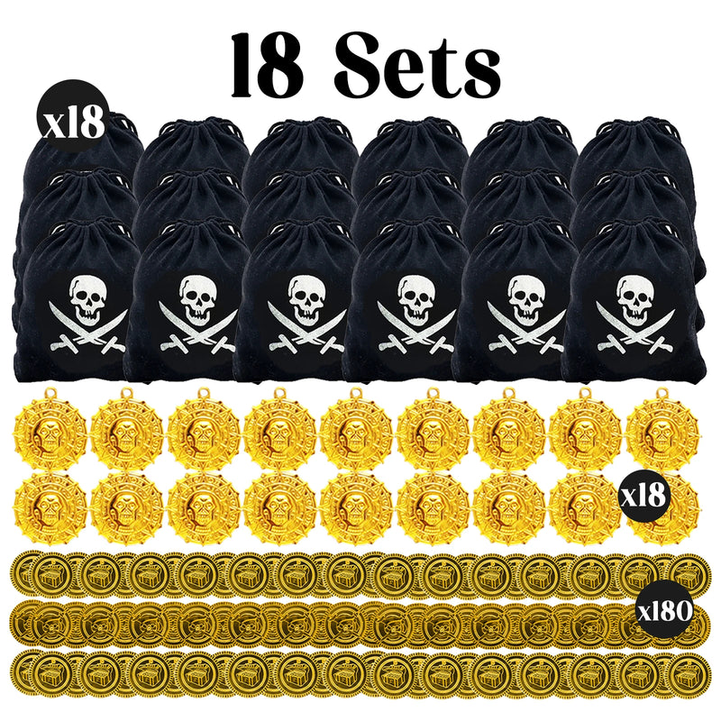 6-48Sets Pirate Party Supplies Halloween Pirate Costumes Child Birthday Party Favors Pirate Accessories Pirate Hat Sword