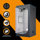 C-JP 80x80x180cm Plant Growth Tent with Observation Window, Raised Floor Stand, and Tool Kit