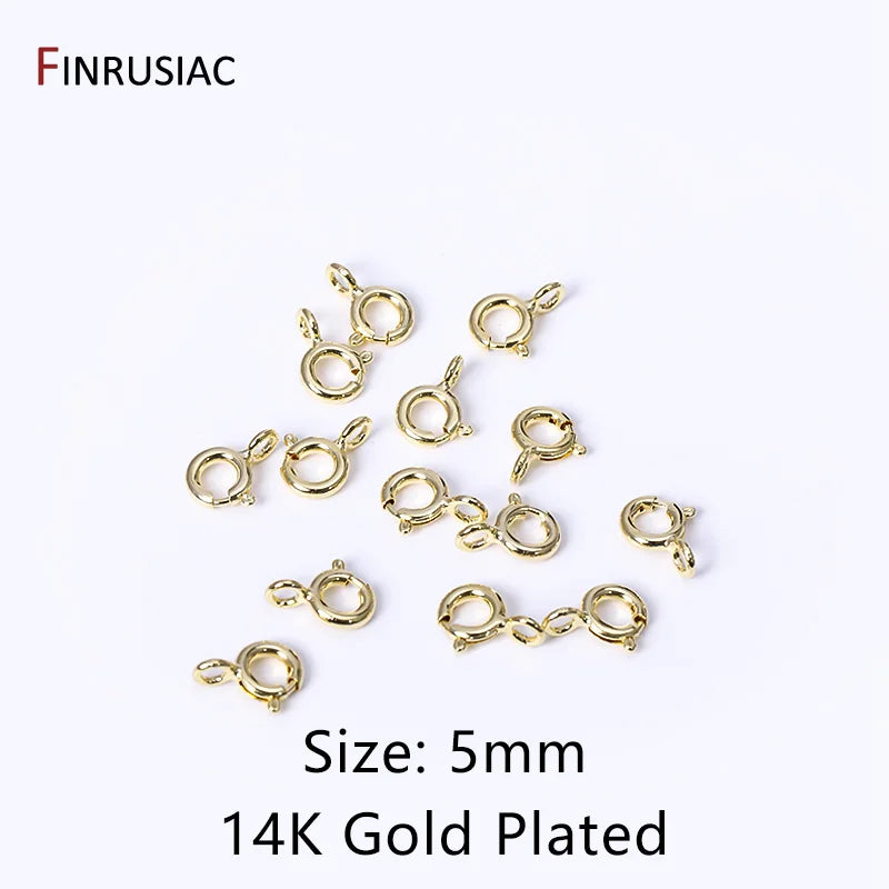 14k/18k Gold Plated Brass 10mm 12mm Lobster Clasps For Jewelry Making, Handmade DIY Jewelry Necklace Accessories Wholesale