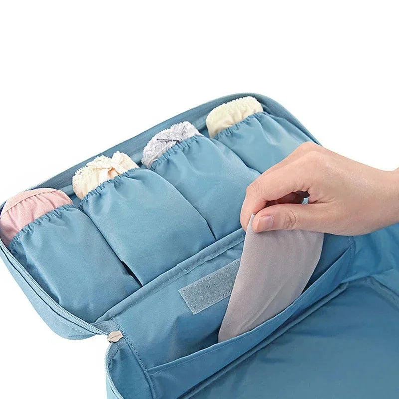 Travel Bra Organizer Underwear Storage Bag Women Men Socks Cosmetics Clothes Pouch Stuff Goods Accessories Supplies Products