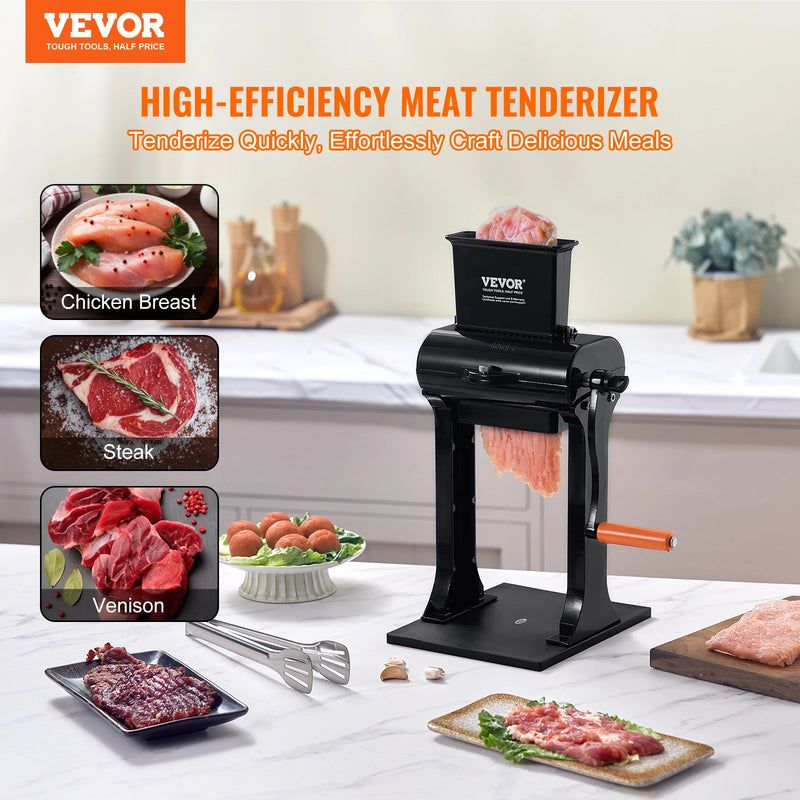 SucceBuy Commercial Meat Tenderizer Heavy Duty Stainless Steel Meat Tenderizer Machine Quick and Easy Manual Operation Kitchen