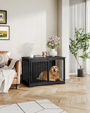 Dog Cage Furniture, 100 Cm Dog Box for Home, Sliding Doors, 2 Doors, Modern Wooden Indoor Dog Box for Small/Medium/Large Dogs