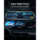 WOLFBOX G930 10 Inch Wifi Dash Camera 4K Car DVR FOV 140 Mirror Camera Dash Cam Car 24H Parking View Touch Screen Video Recorder