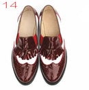 Flats Casual Shoes Women's Spring Autumn Genuine Leather Color Matching Tassel Loafers Oxford Shoes For Women Custom Shoes