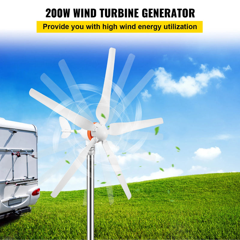 SucceBuy Wind Turbine Generator 300W 400W 500W With MPPT/Charge Controller Windmill RV Yacht Farm Small Wind Generator Home Use