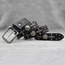 Rivet PU  Leather men's belt Fashion alloy belts Buckle luxury brand jeans belts for men business belt female belt