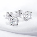 Smyoue 0.1-3CT Test bestanden Moissanit Ohrstecker für Männer und Frauen S925 Silber Platinbeschichtet Braut Hochzeit Diamant Ohrstecker GRA