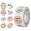 500pcs Labels Roll Flower Thank You Stickers Scrapbooking For Gift Decoration Stationery Sticker Seal Label Handmade Sticker
