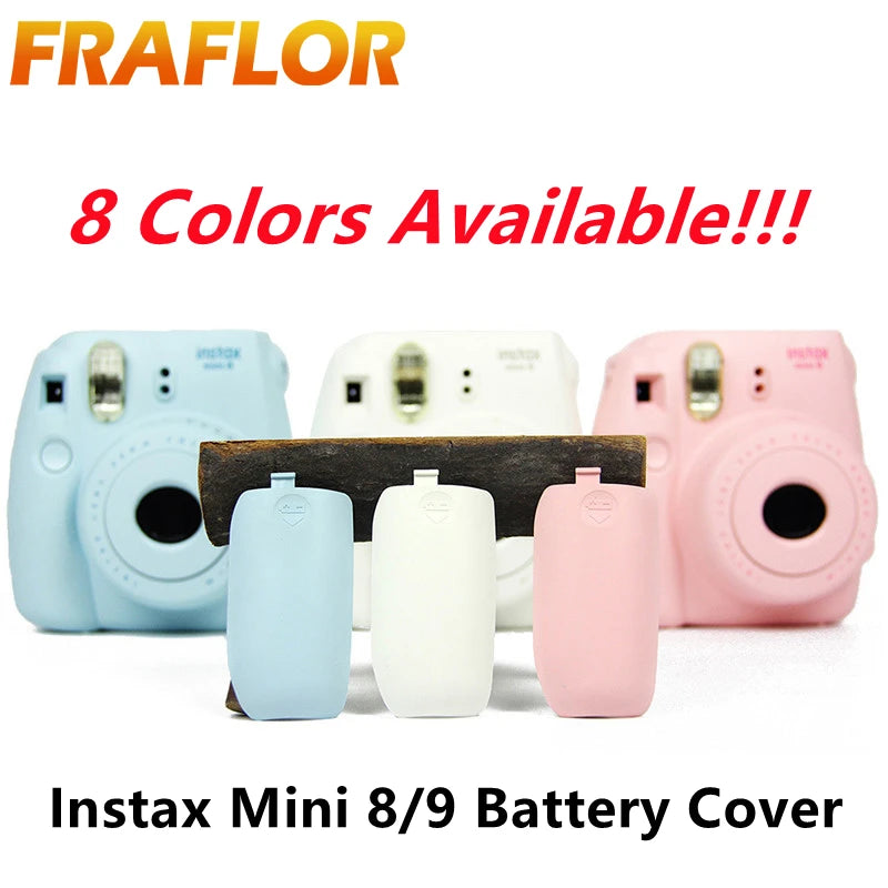 Fujifilm Instax Mini 8 Film Camera Battery Cover Replace Plastic Camera Cap for Fiji Instant Mini8 8+ Mini 9 Cam Accessories