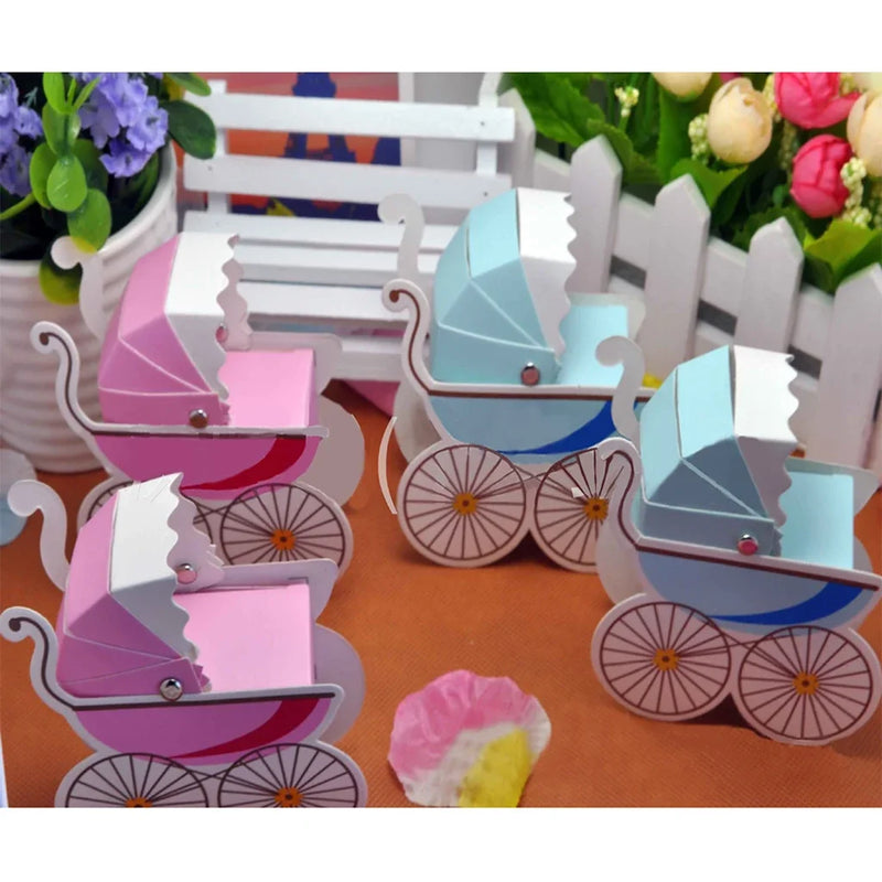 Creative Baby Carriage Candy Box Christening &Baptism Party Supply Baby Shower It's A Boy Or It's Girl Party Baby Birthday