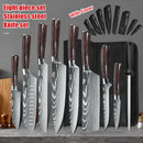 The Forge | Premium 7Cr17MoV Stainless Steel Chef Knife Set with Nylon Bag