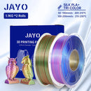 JAYO Silk PLA+ Rainbow 3D Filament 1.75mm SILK PLA plus Dual & Triple Color 3D Printer Filament Neatly Wound 1.1kg 2Rolls/set