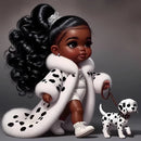 Huacan New Arrivals 2024 Diamond Painting Portrait Girl Diy Mosaic Dog Complete Kit Art Gift Wall Decor Picture Of Rhinestones