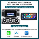 RoadTop Wireless CarPlay Android Auto Multimedia Linux Screen for Mercedes-Benz C Class W205 GLC V Class W447 NTG 5.0 2015-2018