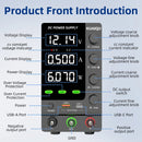 60V 20A Adjustable Laboratory Power Supply, 1200W High-precision Bench Power Supply for Battery Charging, OCP, Memory Storage