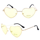 FOENIXSONG Women's Sunglasses Cute Heart Frame UV400 Vintage Mirror Glasses for Women Gafas очки Oculos Lentes