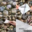 Self-Adhesive Wallpaper Brown Stone Brick Wallpaper Fireplace Kitchen Backsplash Peel and Stick Wallpaper Stick on Wallcovering