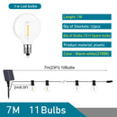 7-25M Festoon Solar LED Globe G40 String Light Fairy Outdoor For Christmas Party Garden Decor Garland Lamp Street Patio Backyard