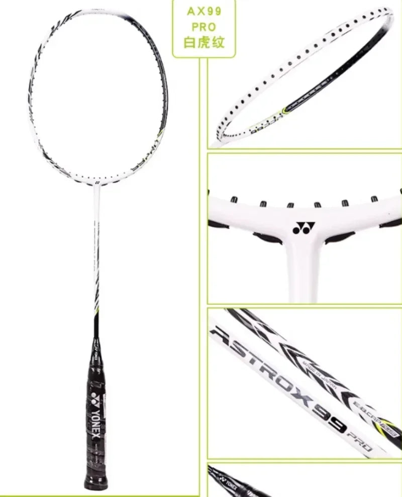 Yonex Badminton Racket AX99 Pro White AX88D Pro Gold AX88S Pro Blue NF1000Z Carbon Fiber Offensive Professional Racket