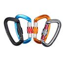 1/2PCS Climbing Rappelling Gear 25KN D-shape Professional Carabiner Screw Locking Gate Carabiner Quick Equipment Outdoor Tools