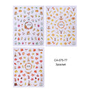 3/4/7pcs 3D Autumn Winter Nail Art Stickers Pumpkin Maple Leaves Squirrel Rabbit Flowers Decal For Thanksgiving Day Manicure DIY