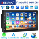 ESSGOO 7"/9"/10“ 2 DIN Android 14 4+64G Car Stereo Carplay Android Auto GPS Navi Bluetooth FM RDS Radio WIFI Touchscreen ChatGPT