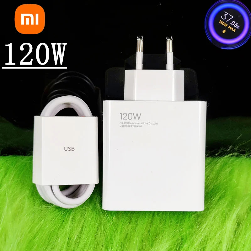 Xiaomi 11T Pro Charger 120W Original EU/US Turbo Quick charge 6A USB C cable For MI 12 pro ultranote 11t pro POCO X3 X4 M4